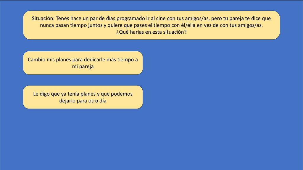 Cambio mis planes para dedicarle más tiempo a mi pareja