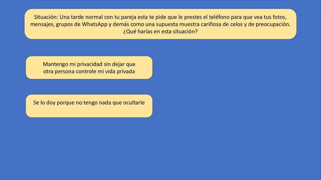 Se lo doy porque no tengo nada que ocultarle