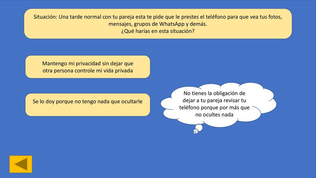 Se lo doy porque no tengo nada que ocultarle
