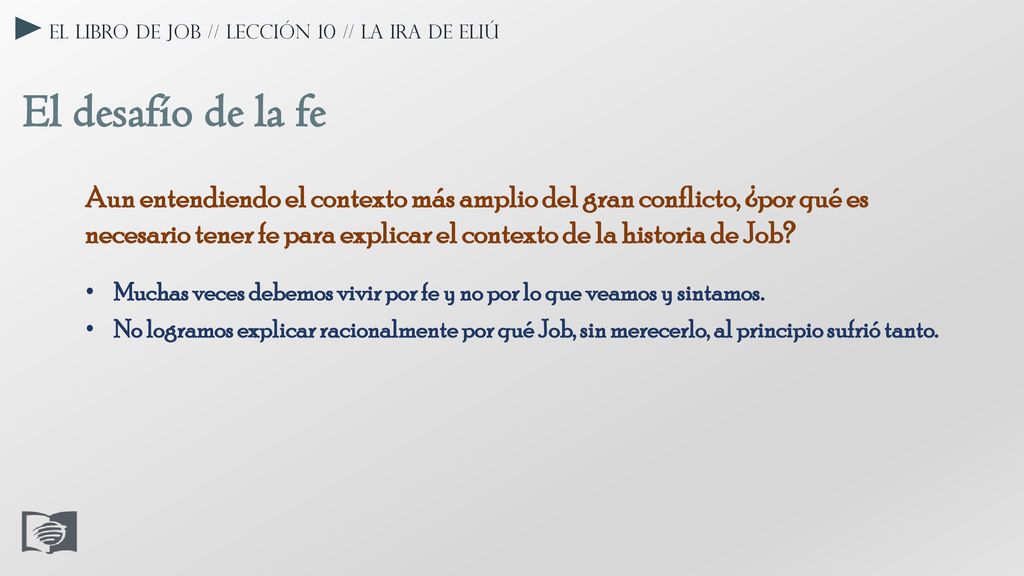 El libro de Job // Lección 10 // La ira de Eliú
