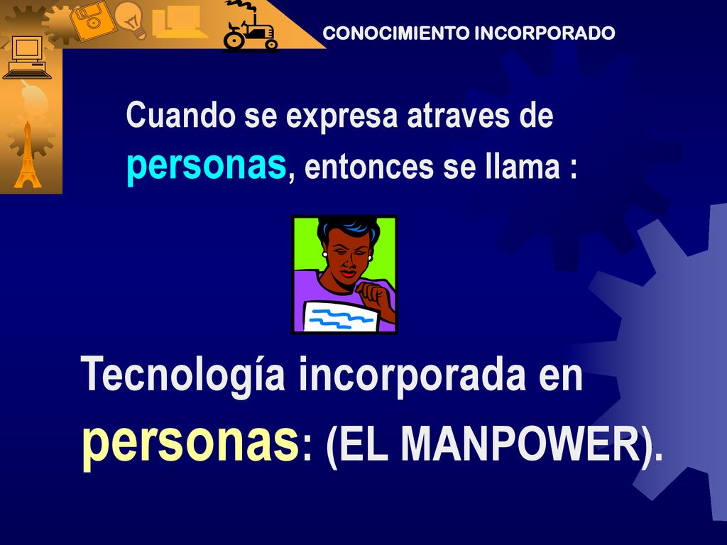 Tecnología incorporada en personas: (EL MANPOWER).