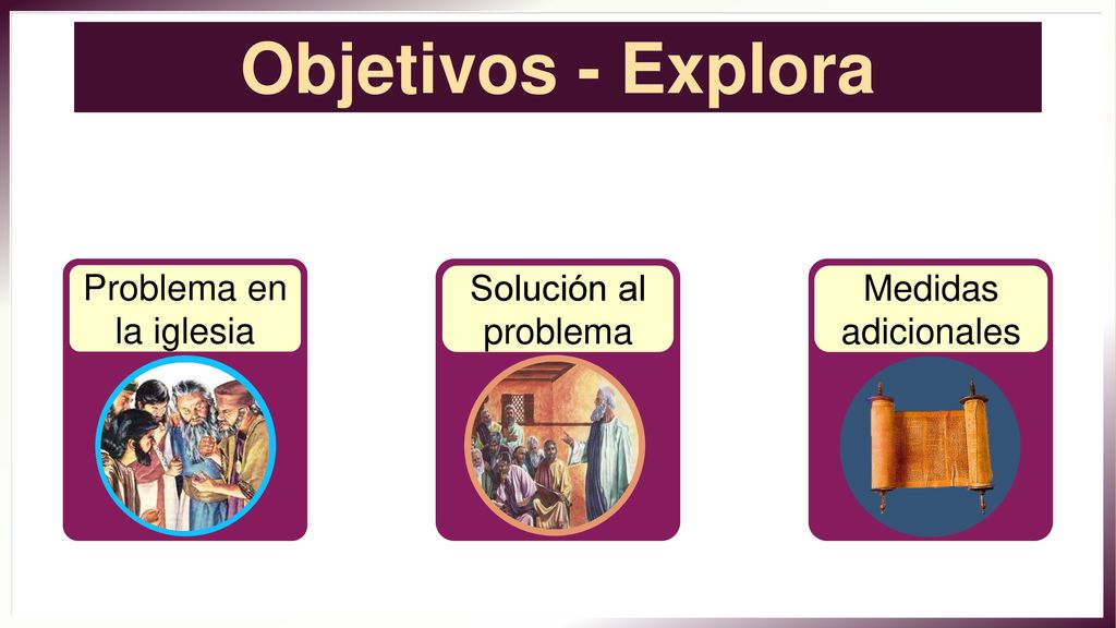 Objetivos - Explora Problema en la iglesia Solución al problema