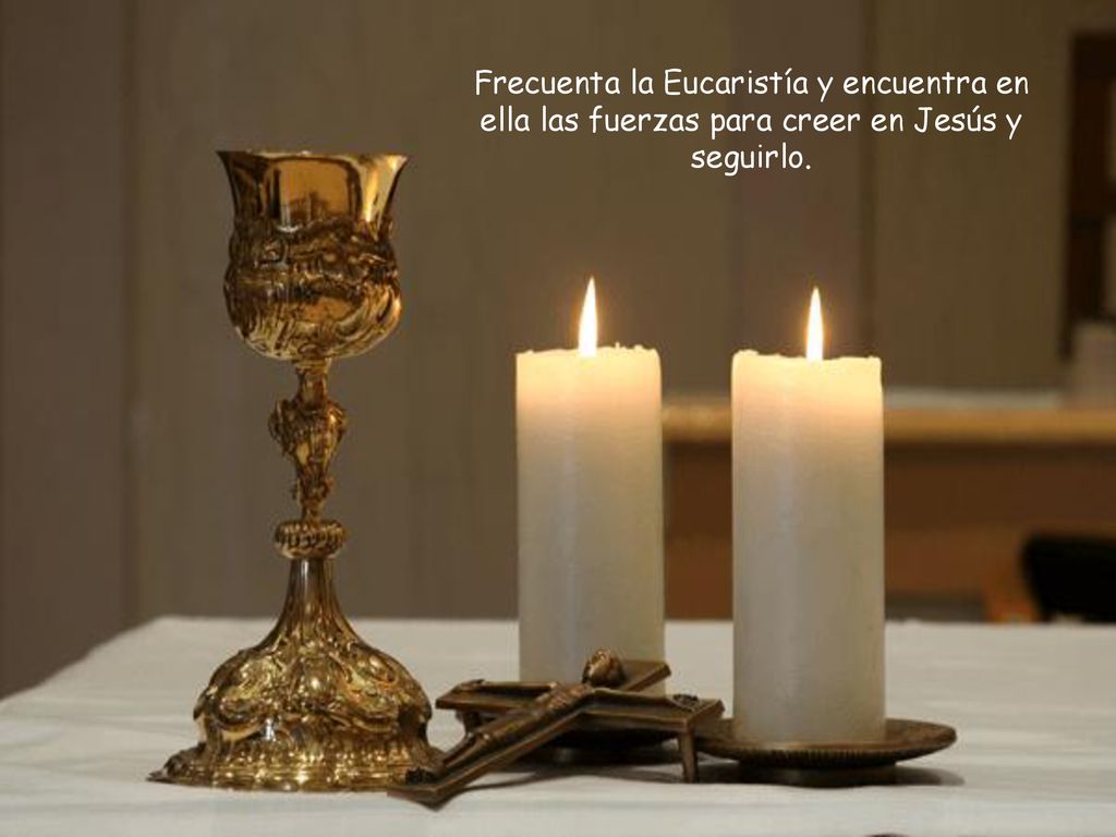 Frecuenta la Eucaristía y encuentra en ella las fuerzas para creer en Jesús y seguirlo.