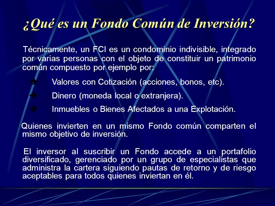 ¿Qué es un Fondo Común de Inversión