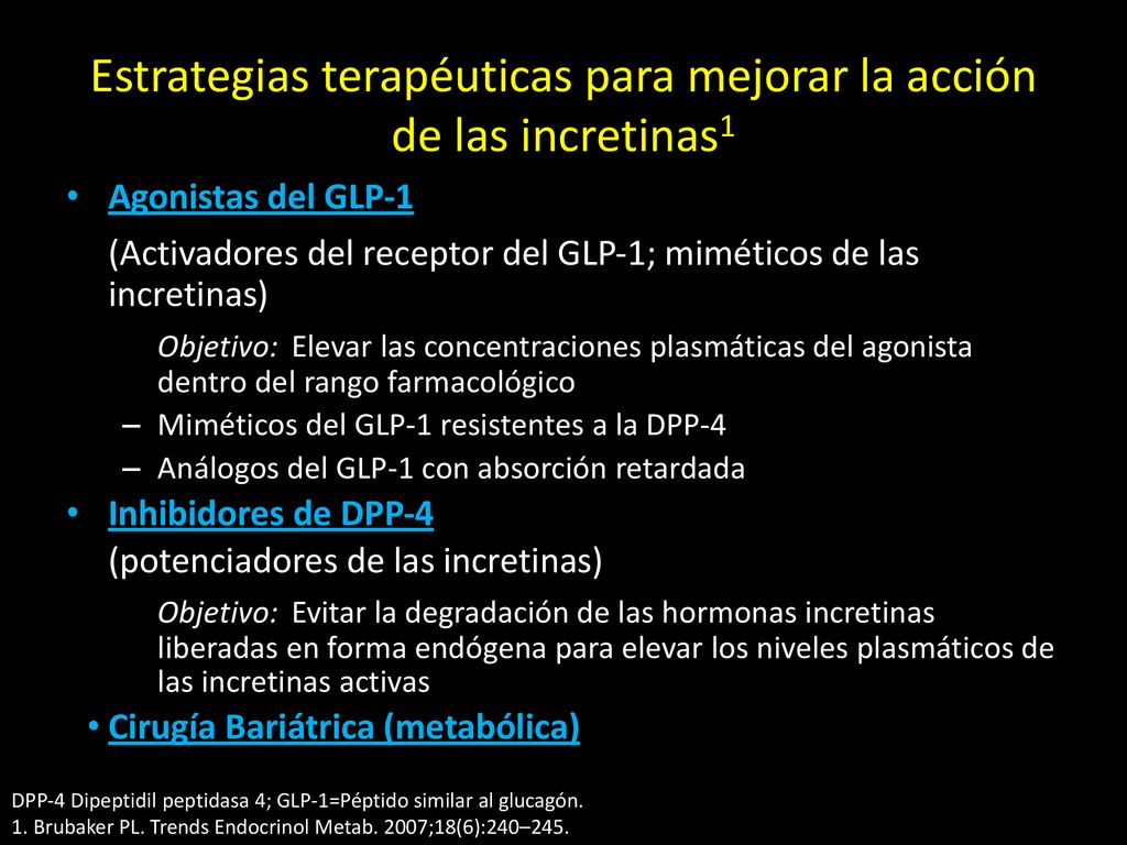 Estrategias terapéuticas para mejorar la acción de las incretinas1