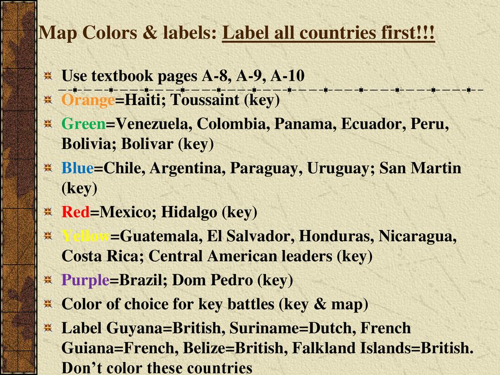 Map Colors & labels: Label all countries first!!!