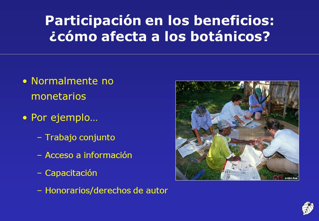 Participación en los beneficios: ¿cómo afecta a los botánicos