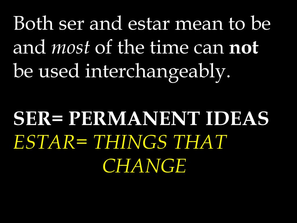 Both ser and estar mean to be and most of the time can not be used interchangeably.