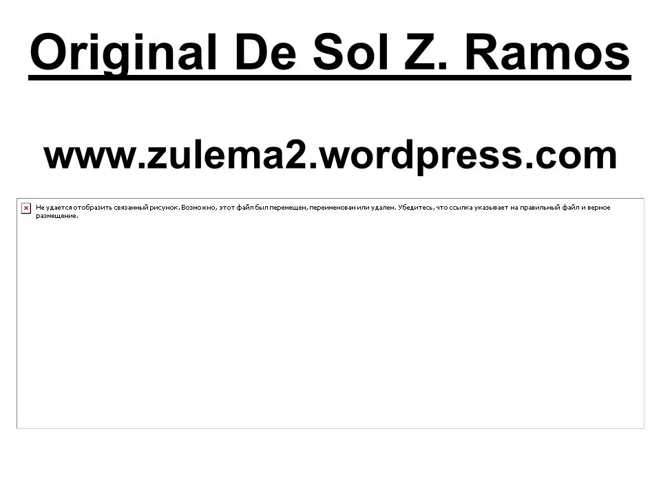 Original De Sol Z. Ramos