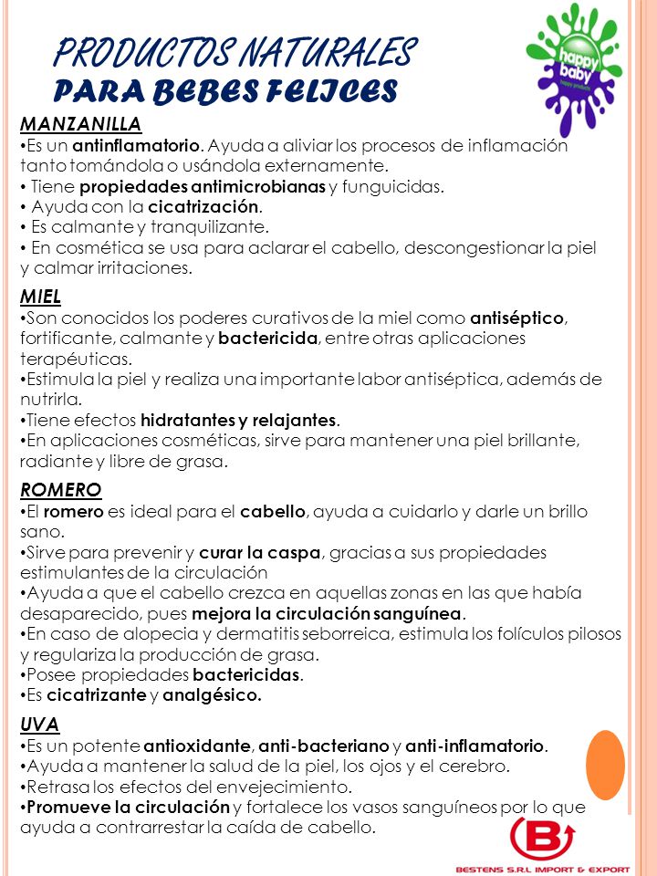 Productos naturales para bebes felices