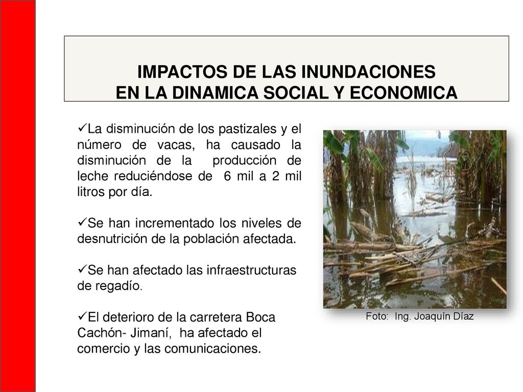 IMPACTOS DE LAS INUNDACIONES EN LA DINAMICA SOCIAL Y ECONOMICA