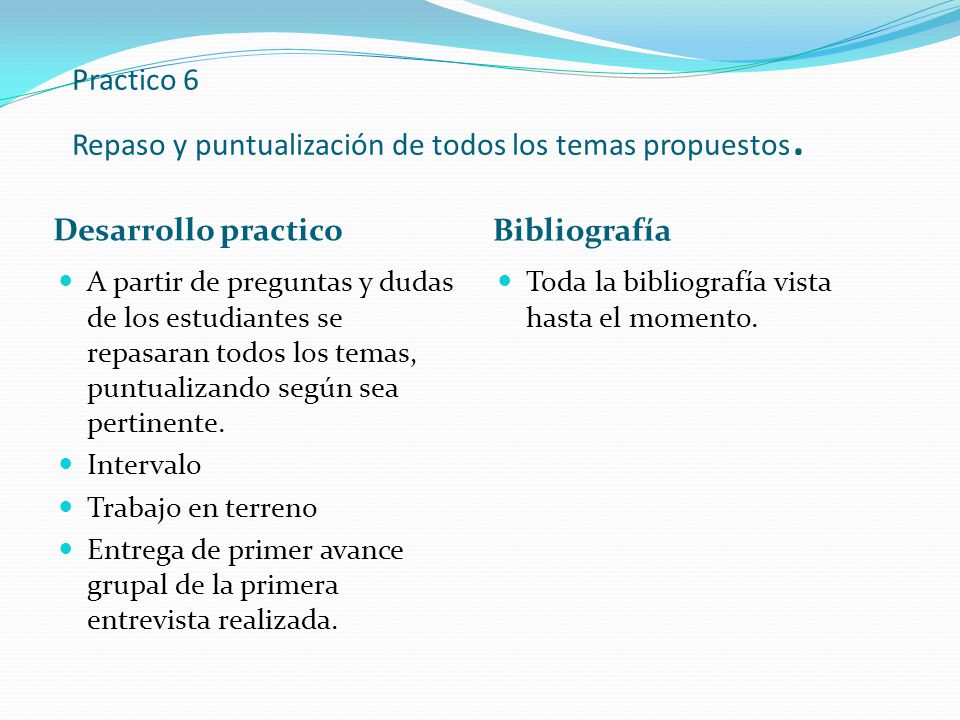 Practico 6 Repaso y puntualización de todos los temas propuestos.