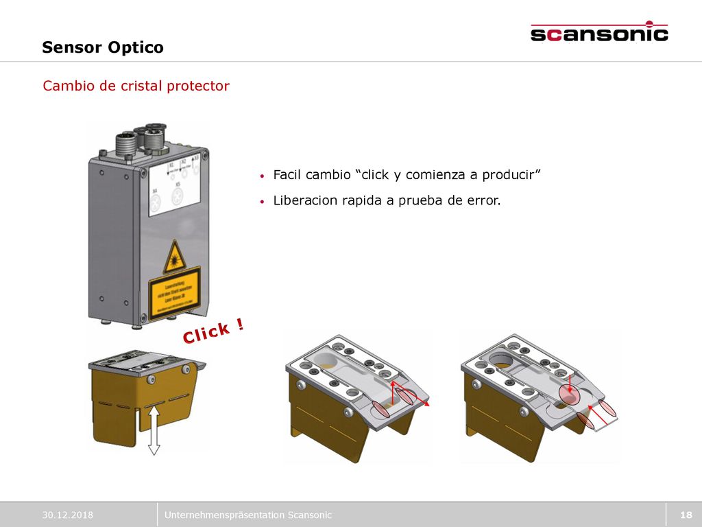 Sensor Optico Click ! Cambio de cristal protector