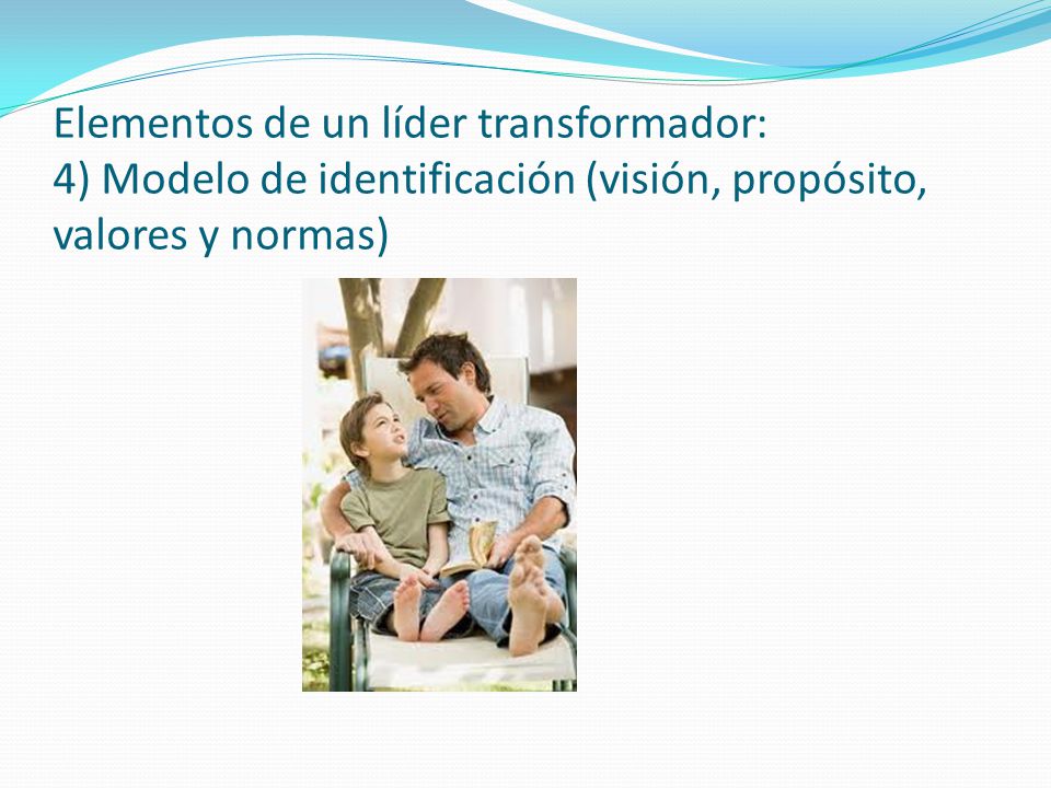 Elementos de un líder transformador: 4) Modelo de identificación (visión, propósito, valores y normas)