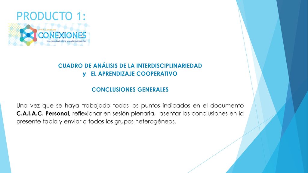 PRODUCTO 1: CUADRO DE ANÁLISIS DE LA INTERDISCIPLINARIEDAD