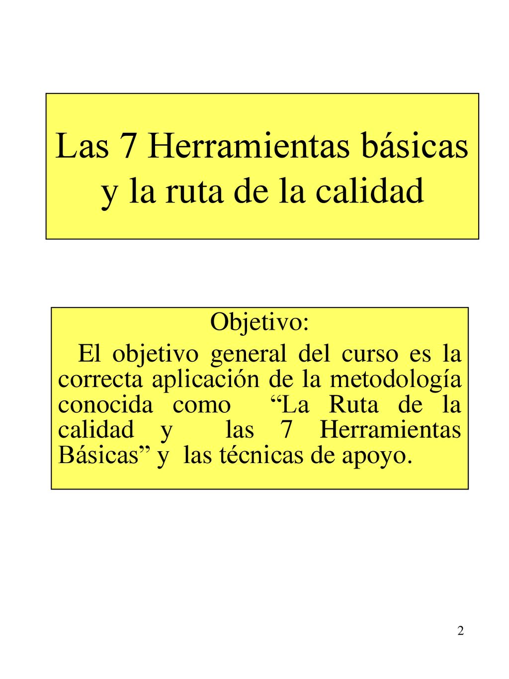 Las 7 Herramientas básicas y la ruta de la calidad