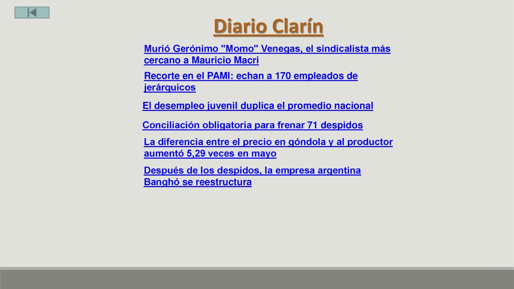 Diario Clarín Murió Gerónimo Momo Venegas, el sindicalista más cercano a Mauricio Macri. Recorte en el PAMI: echan a 170 empleados de jerárquicos.
