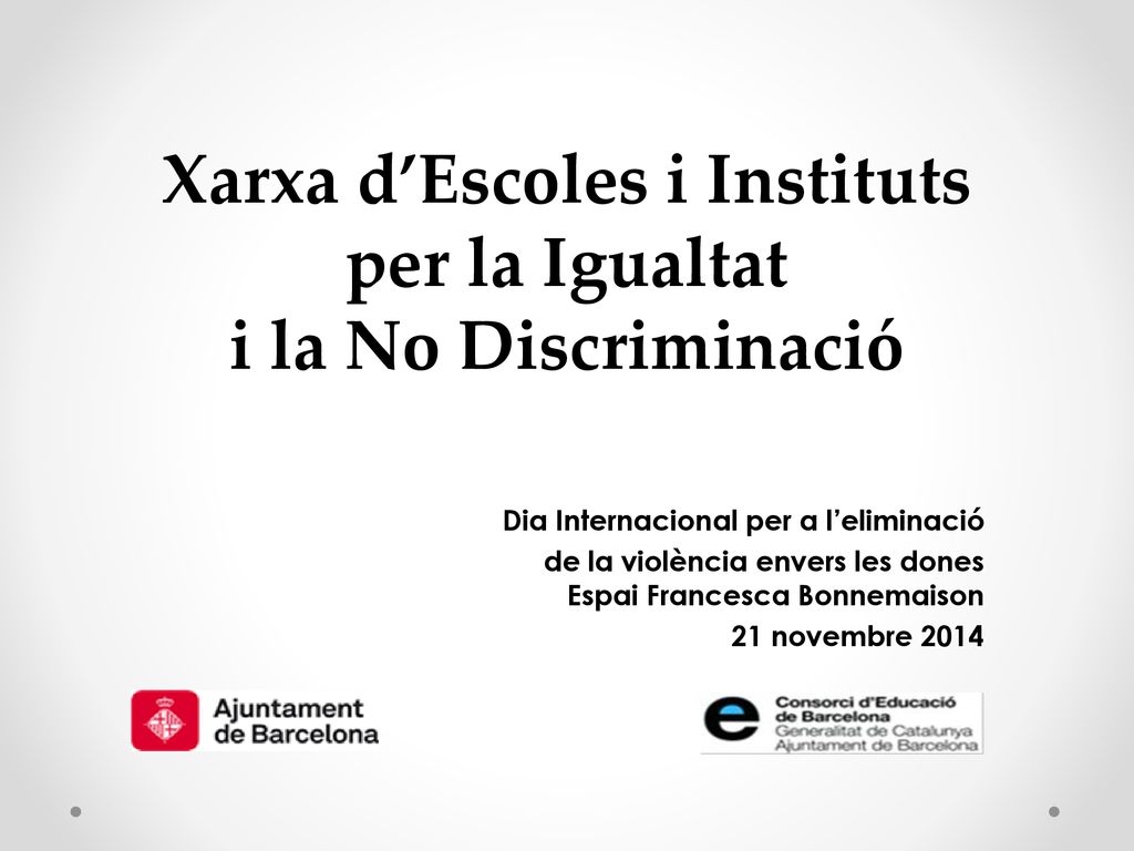 Xarxa d’Escoles i Instituts per la Igualtat i la No Discriminació