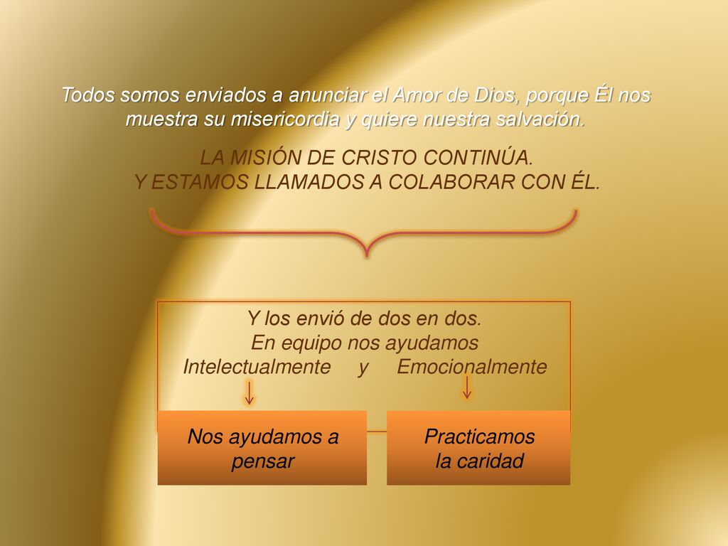 LA MISIÓN DE CRISTO CONTINÚA. Y ESTAMOS LLAMADOS A COLABORAR CON ÉL.
