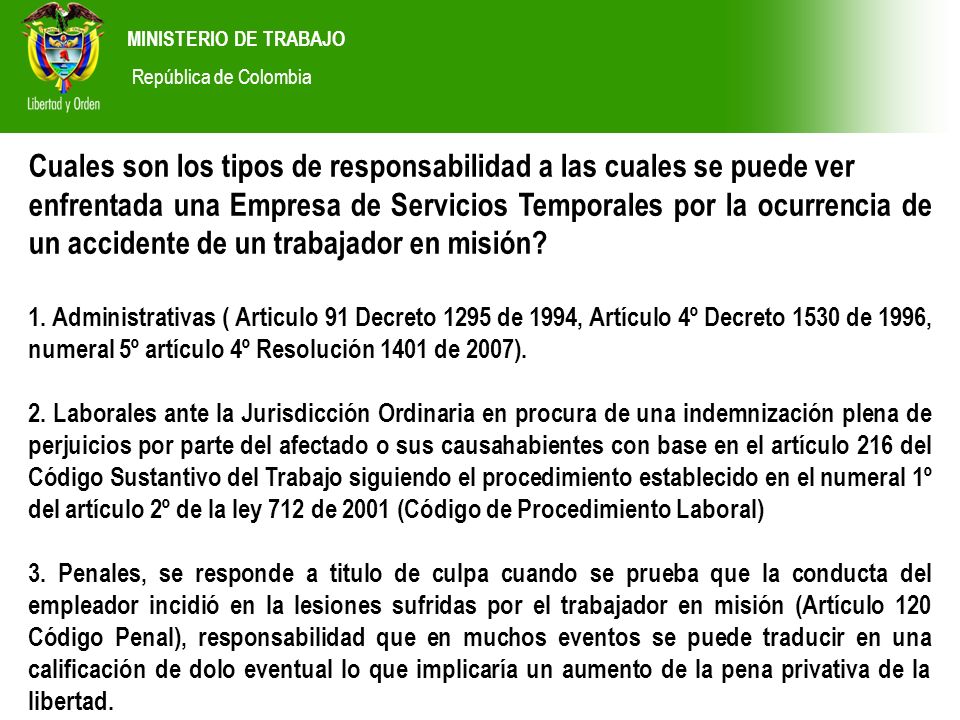 Cuales son los tipos de responsabilidad a las cuales se puede ver