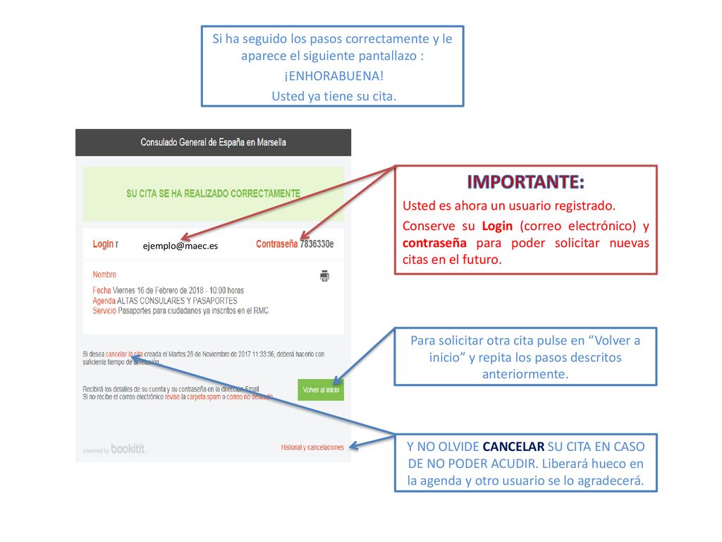 Si ha seguido los pasos correctamente y le aparece el siguiente pantallazo :