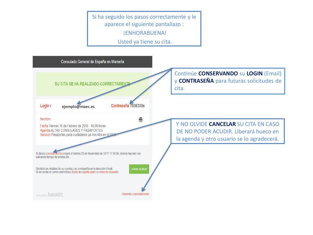 Si ha seguido los pasos correctamente y le aparece el siguiente pantallazo :