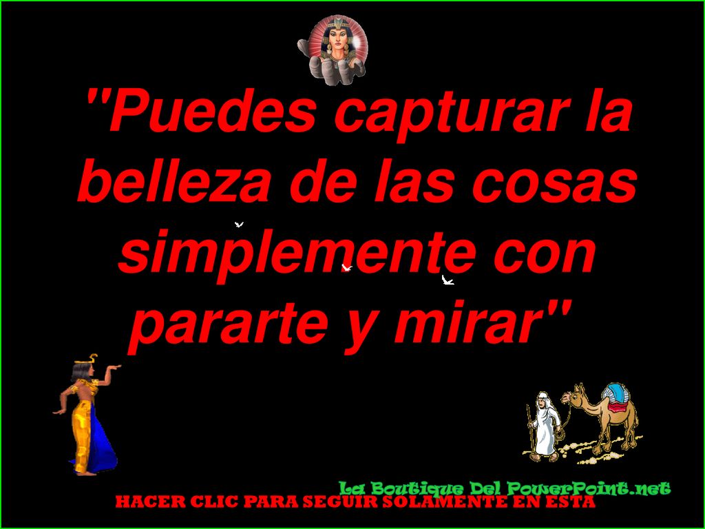 Puedes capturar la belleza de las cosas simplemente con pararte y mirar