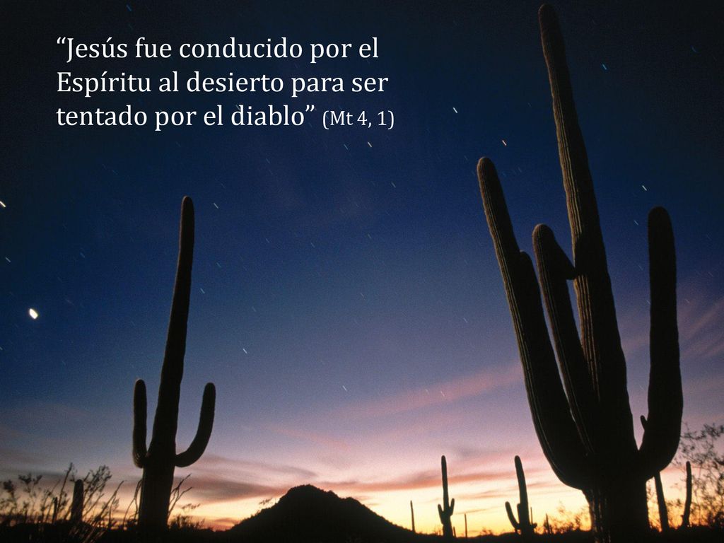 Jesús fue conducido por el Espíritu al desierto para ser tentado por el diablo (Mt 4, 1)