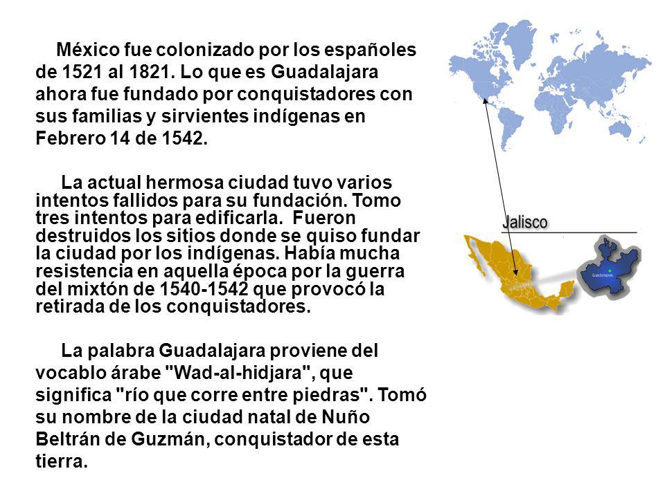 México fue colonizado por los españoles de 1521 al 1821