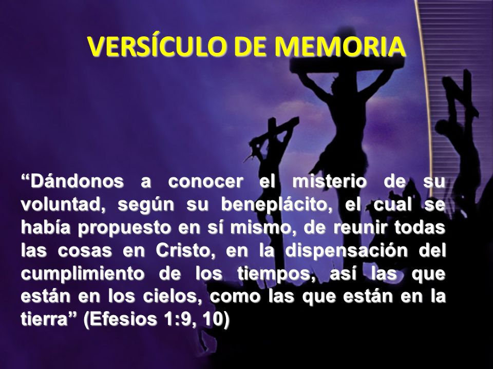 VERSÍCULO DE MEMORIA