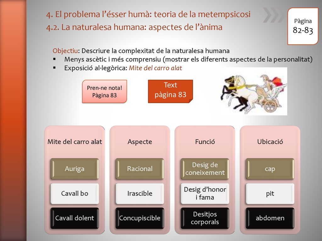 4. El problema l’ésser humà: teoria de la metempsicosi