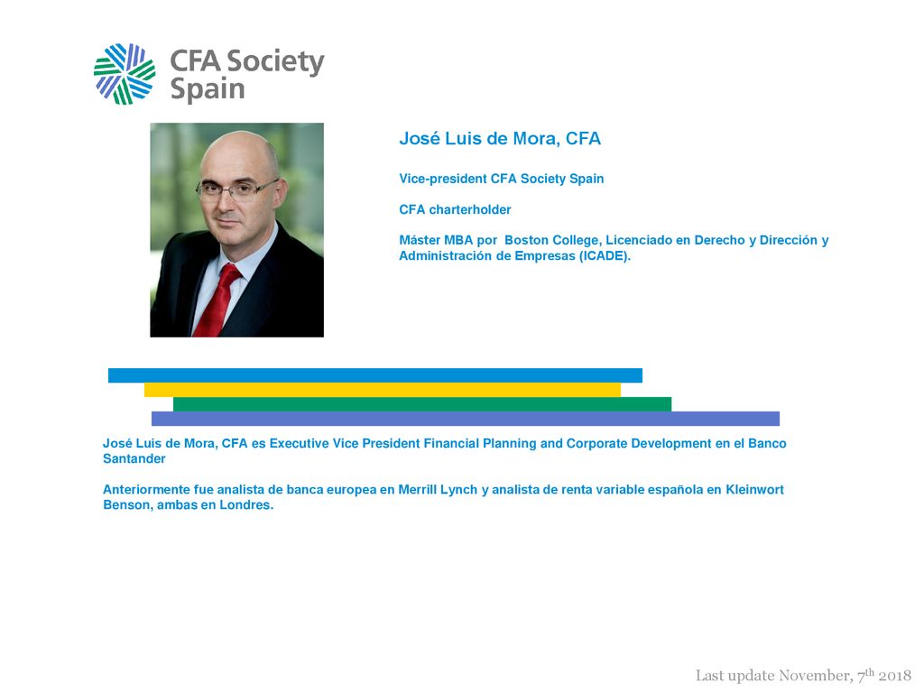 José Luis de Mora, CFA Last update November, 7th 2018
