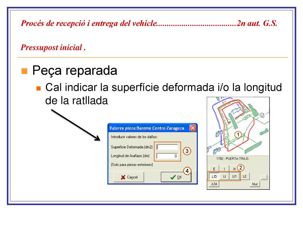 Procés de recepció i entrega del vehicle. 2n aut. G. S