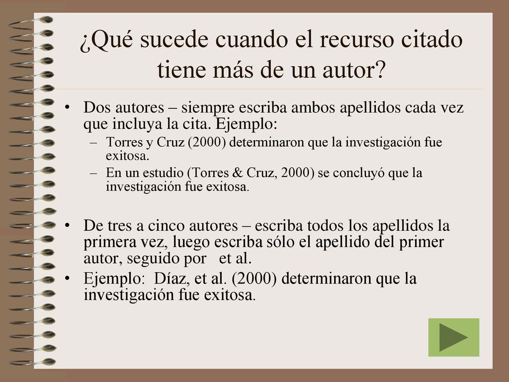 ¿Qué sucede cuando el recurso citado tiene más de un autor