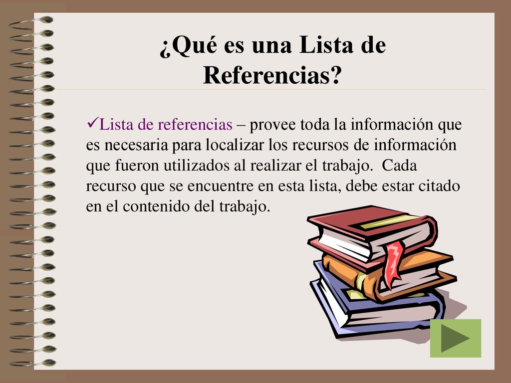 ¿Qué es una Lista de Referencias