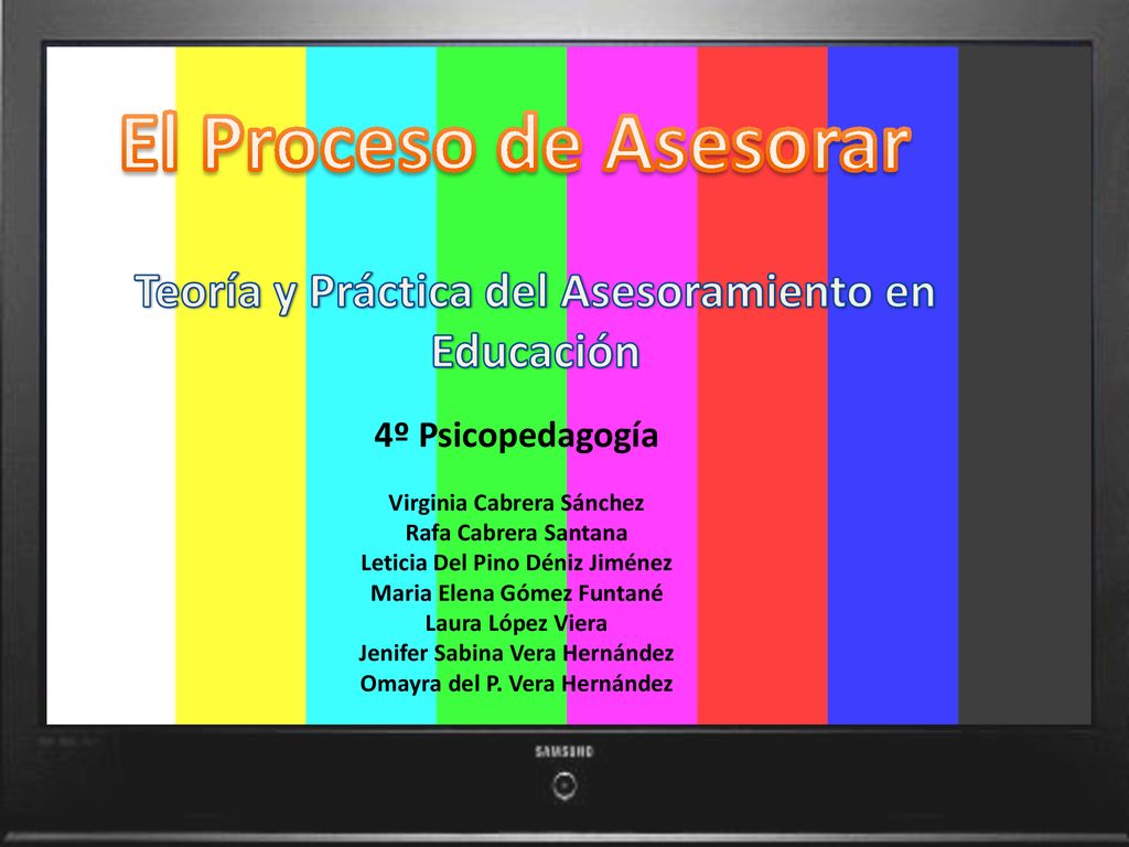 El Proceso de Asesorar Teoría y Práctica del Asesoramiento en Educación. 4º Psicopedagogía. Virginia Cabrera Sánchez.
