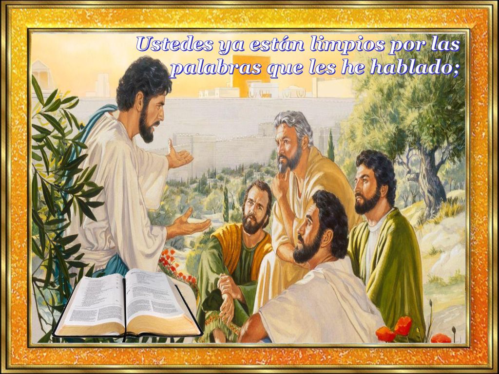 Ustedes ya están limpios por las palabras que les he hablado;