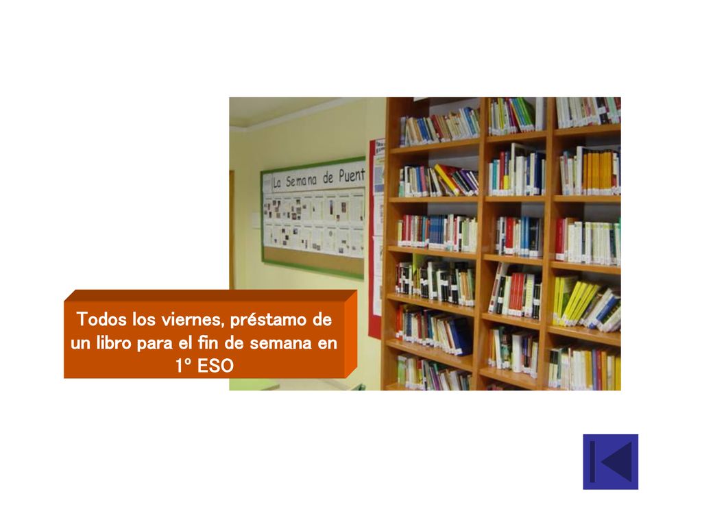 Todos los viernes, préstamo de un libro para el fin de semana en 1º ESO