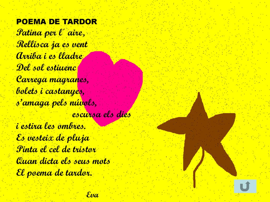 Quan dicta els seus mots El poema de tardor.