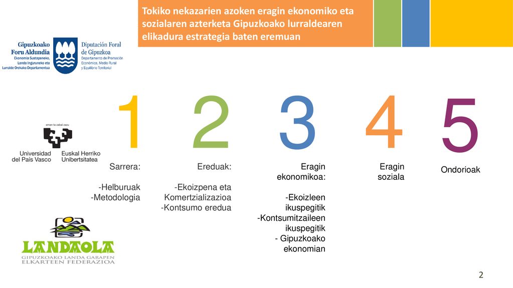 Tokiko nekazarien azoken eragin ekonomiko eta sozialaren azterketa Gipuzkoako lurraldearen elikadura estrategia baten eremuan