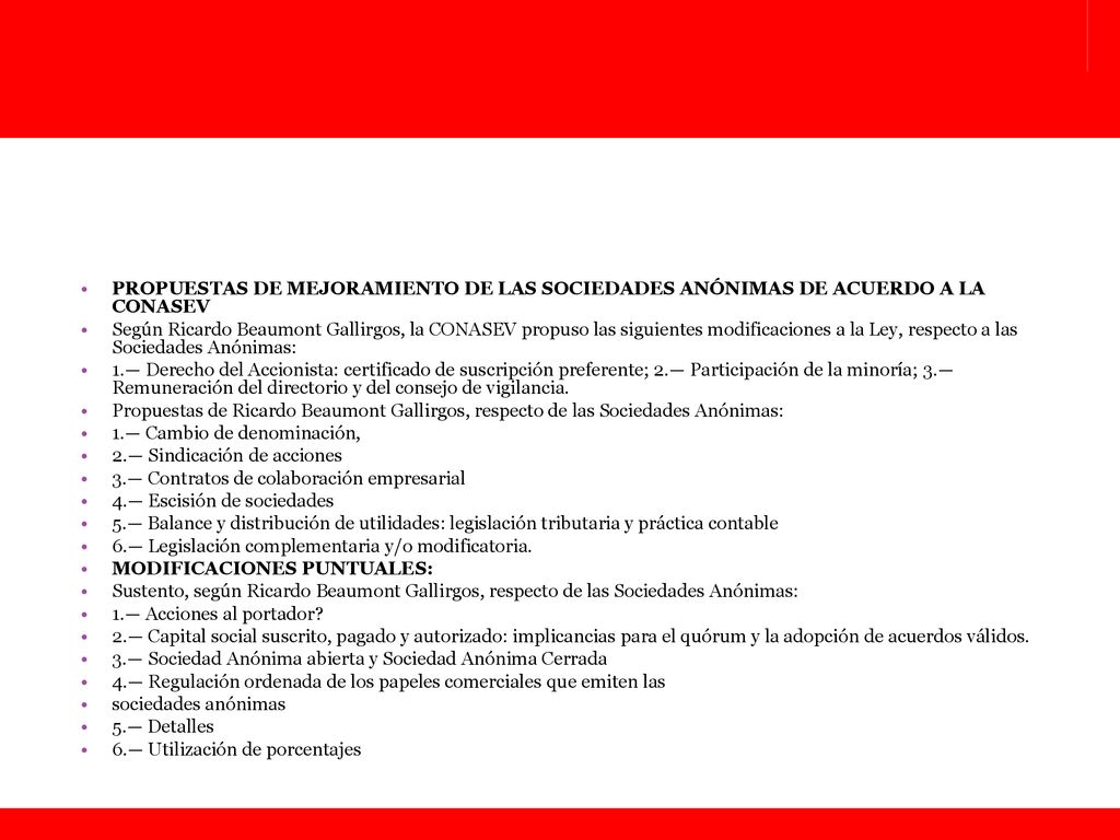 PROPUESTAS DE MEJORAMIENTO DE LAS SOCIEDADES ANÓNIMAS DE ACUERDO A LA CONASEV