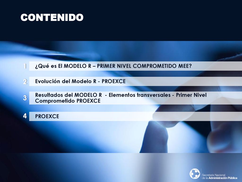 CONTENIDO ¿Qué es El MODELO R – PRIMER NIVEL COMPROMETIDO MEE
