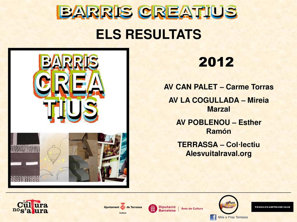 ELS RESULTATS 2012 AV CAN PALET – Carme Torras