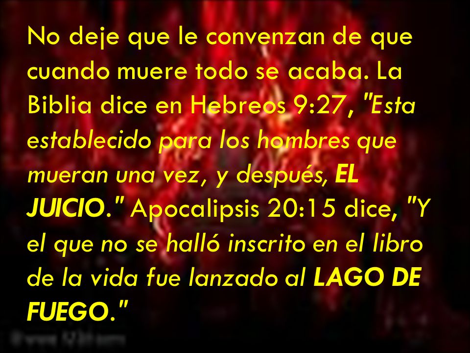 No deje que le convenzan de que cuando muere todo se acaba