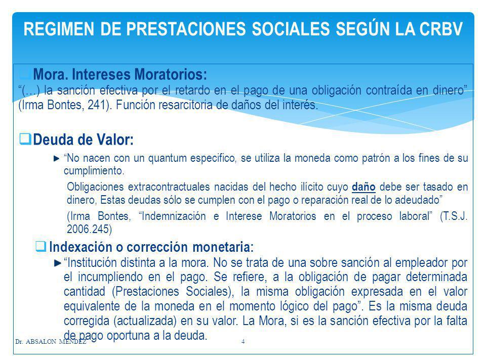 REGIMEN DE PRESTACIONES SOCIALES SEGÚN LA CRBV