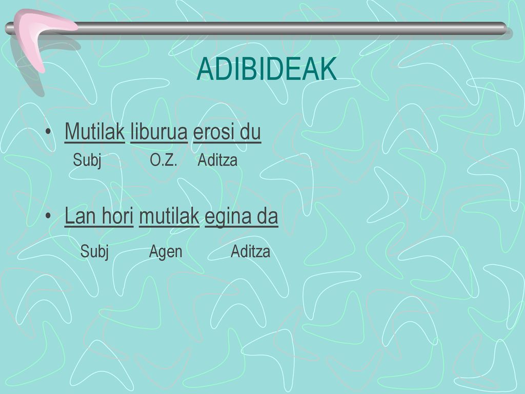 ADIBIDEAK Mutilak liburua erosi du Lan hori mutilak egina da
