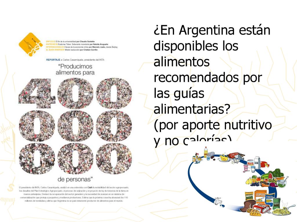 ¿En Argentina están disponibles los alimentos recomendados por las guías alimentarias