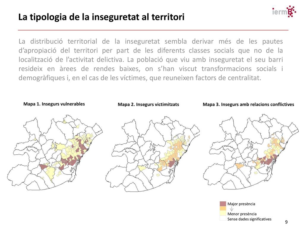 La tipologia de la inseguretat al territori