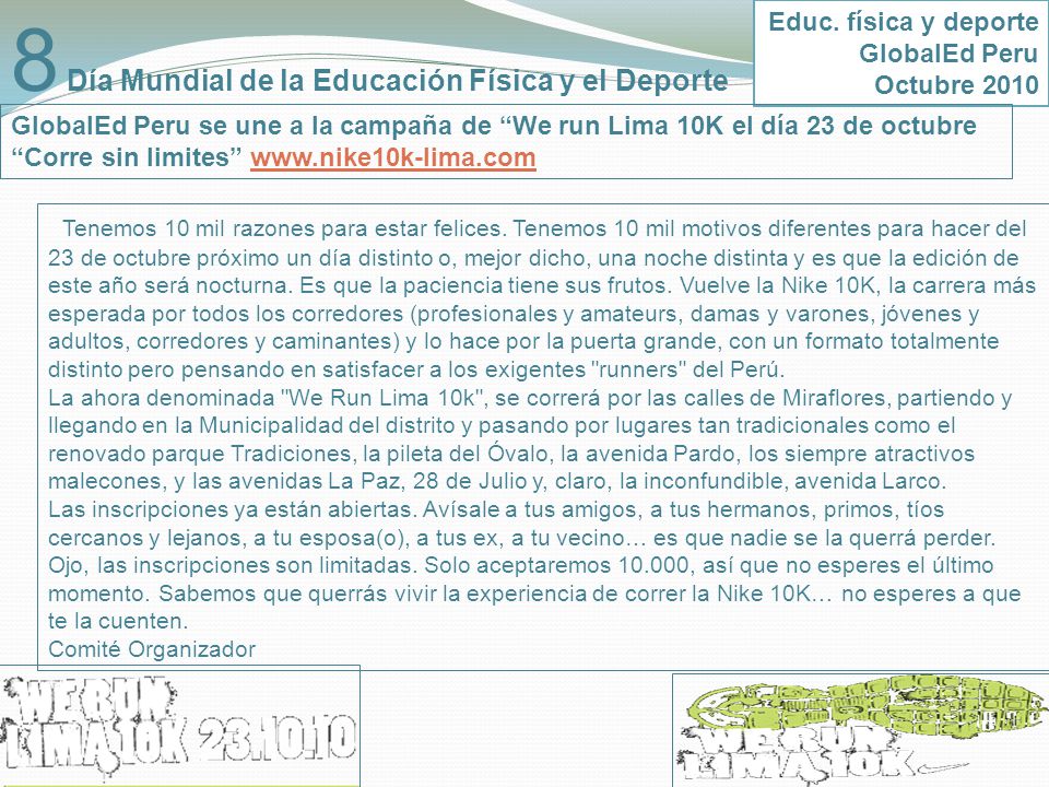 8 Día Mundial de la Educación Física y el Deporte