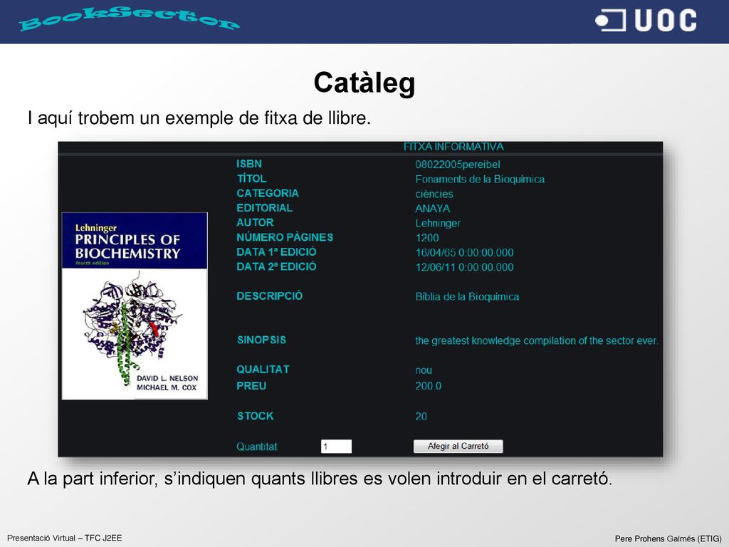 Catàleg I aquí trobem un exemple de fitxa de llibre.